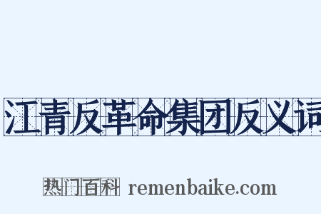 江青反革命集团反义词是什么意思的图片